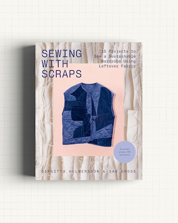 sewing with scraps book with waistcoat on the cover